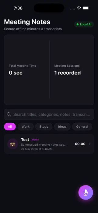 AudioRecorder + Meeting Notes screenshot 2