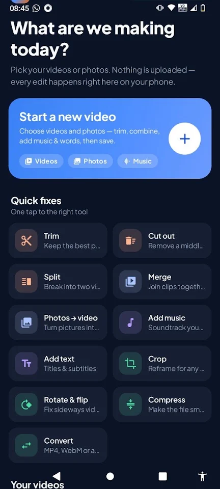Twinkle Offline Video Editor screenshot 2
