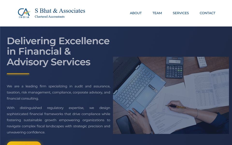 S Bhat & Associates website designed and built by Codegres