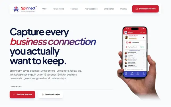 Spinnect™ – Business Networking App & Website
