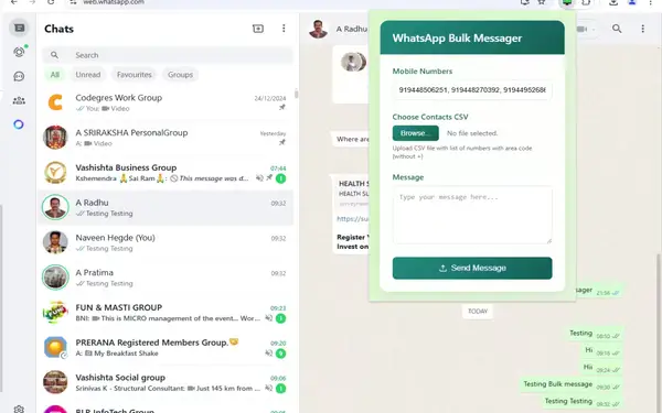 WhatsApp Bulk Messager